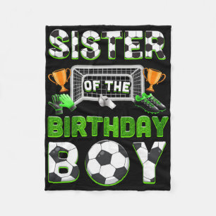 Cobertor De Velo Irmã Do Menino Do Aniversário Família De Futebol C