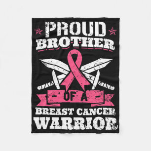 Cobertor De Velo Irmão Orgulhoso Do Guerreiro Do Cancer Da Mama Ros