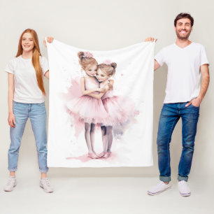 Cobertor De Velo Irmãs Ballerina Embrulhando Dança Tutu Abraçada Ro