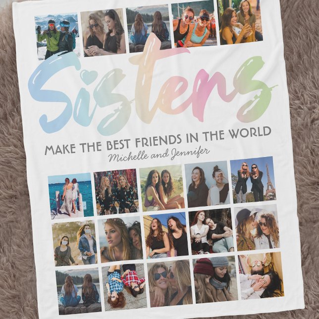 Cobertor De Velo Irmãs Pastel Rainbow Foto (Criador carregado)