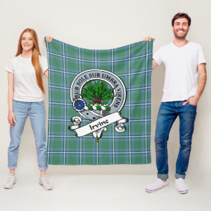 Cobertor De Velo Irvine Clan Crachá Tartan Xadrez