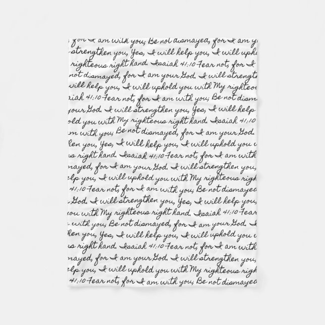 Cobertor De Velo Isaiah 41:10 (Frente)