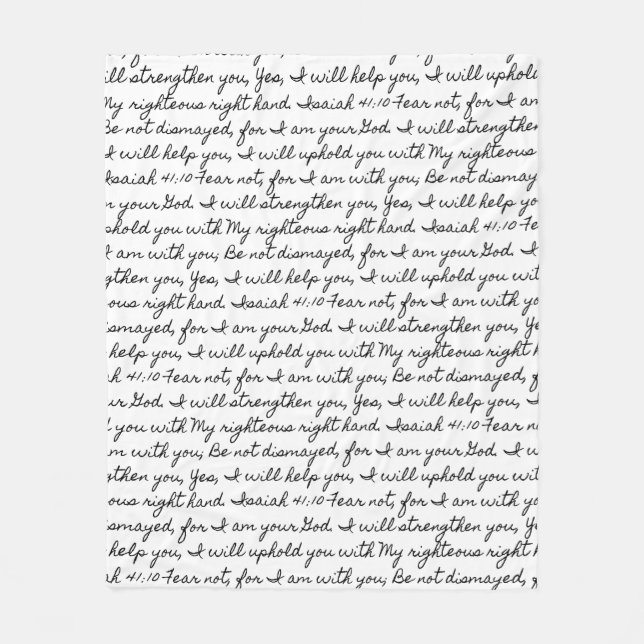 Cobertor De Velo Isaiah 41:10 (Frente)