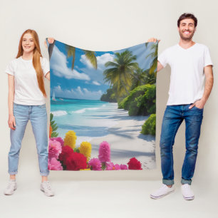 Cobertor De Velo "Island Dreams Tropical Beach Blanket"