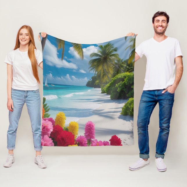 Cobertor De Velo "Island Dreams Tropical Beach Blanket" (In Situ)