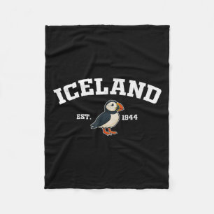 Cobertor De Velo Islândia Puffin Vintage Souvenir Islandês