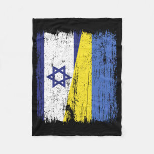 Cobertor De Velo Israel Ucrânia Meia Bandeira Israelense Ucraniano