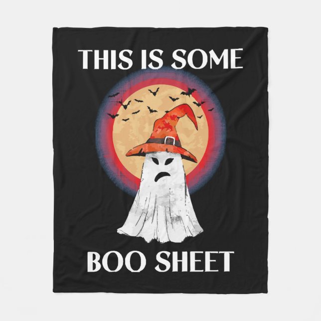 Cobertor De Velo Isso É Alguma Folha de Boo Dia das Bruxas Fantasma (Frente)