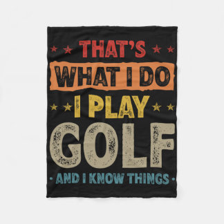 Cobertor De Velo Isso É O Que Eu Faço Eu Jogo Golfe Golfe Divertido