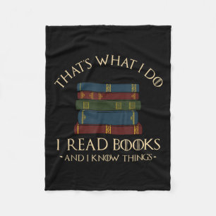 Cobertor De Velo Isso É O Que Eu Faço Eu Leio Livros E Eu Sei Coisa