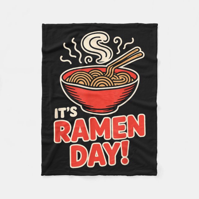 Cobertor De Velo It’s Ramen Day Asian Food Noodles Soup Bowl Cuisin (Frente)