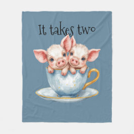 Cobertor De Velo It Takes Two Teacup Piglets