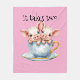 Cobertor De Velo It Takes Two Teacup Piglets