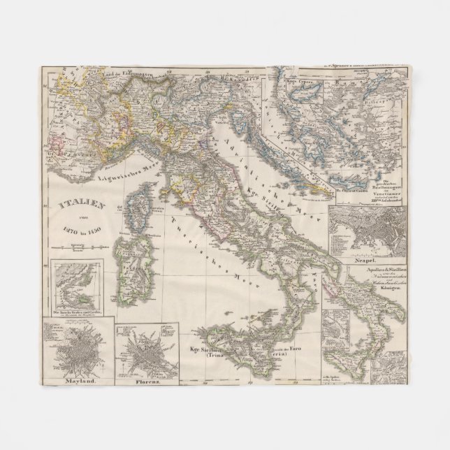 Cobertor De Velo Italia desde 1270 até 1450 (Frente (Horizontal))