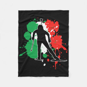 Cobertor De Velo Itália Flag Biathlonist - Italiano Biathlon