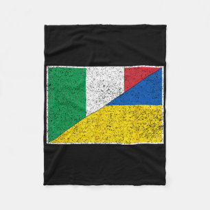 Cobertor De Velo Itália Ucrânia Bandeira Suporte Cidadão Italiano U