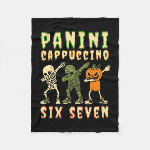 Cobertor De Velo Italian Brainrot Panini de Halloween Cappuccino Se