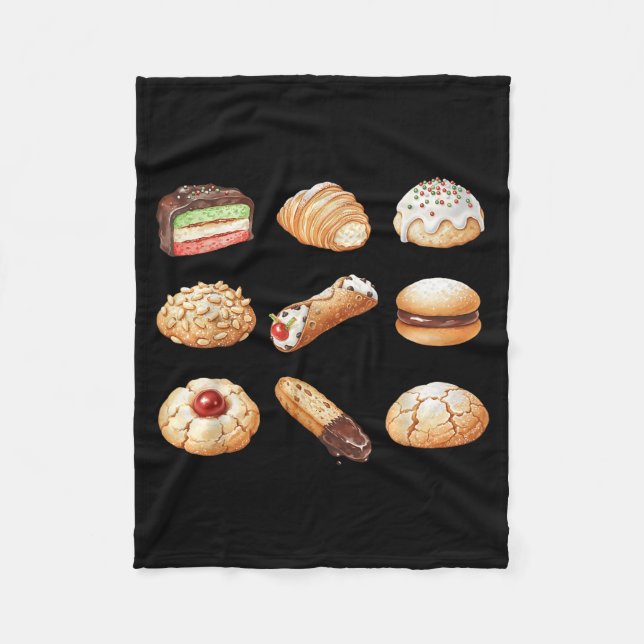 Cobertor De Velo Italian Christmas Cookie Xmas Holiday Men Women Ki (Frente)