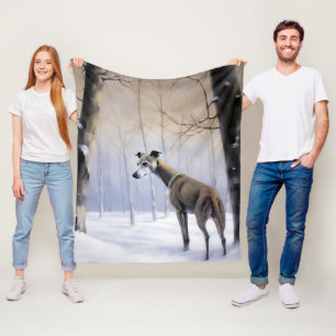 Cobertor De Velo Italian Greyhound Deixe Nevar Natal