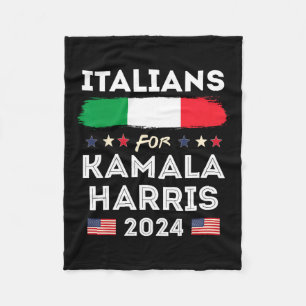 Cobertor De Velo Italianos Para Kamala Harris 2024 Bandeira Italia 