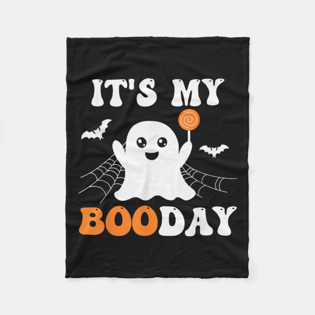 Cobertor De Velo It's My Booday Ghost Birthday  (Frente)