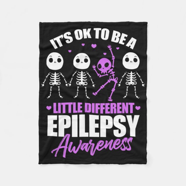 Cobertor De Velo Its Ok To Be A Little Different Epilepsy Awareness (Frente)