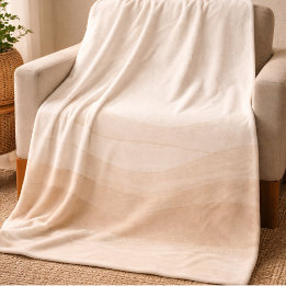 Cobertor De Velo Ivory Blush Waves Fleece Blanket