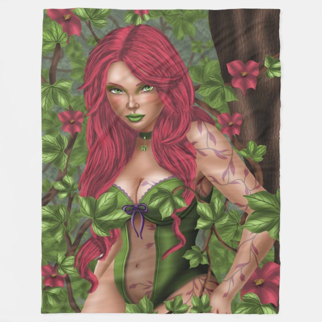 Cobertor De Velo Ivy, a garota venenosa (Frente)