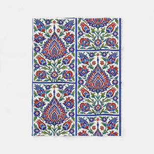 Cobertor De Velo Iznik - padrão otomano turco com flores tulipa