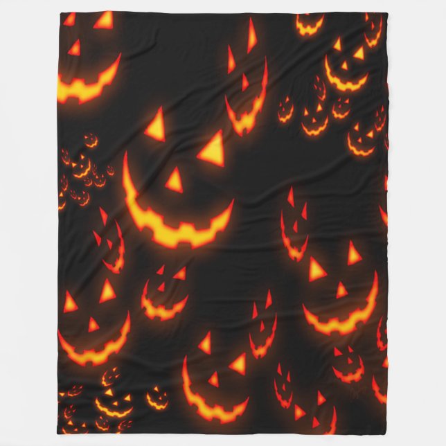 Cobertor De Velo Jack O' Lantern GlowFaces (Frente)