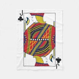Cobertor De Velo Jack Of Clubs Poker Card Jogando Cartão Blackjack 