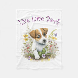 Cobertor De Velo Jack Russell Dog Mãe Floral