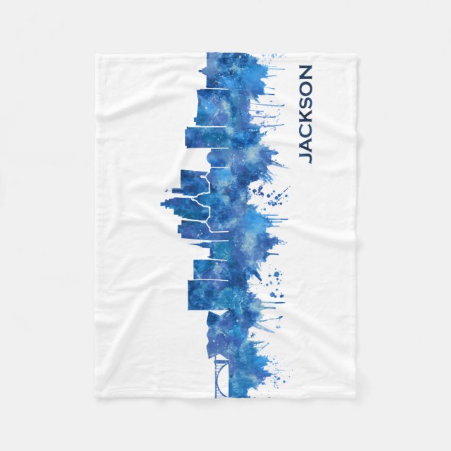 Cobertor De Velo Jackson USA Skyline Blue (Frente)