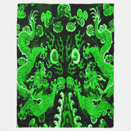 Cobertor De Velo Jade Emperor Dragon