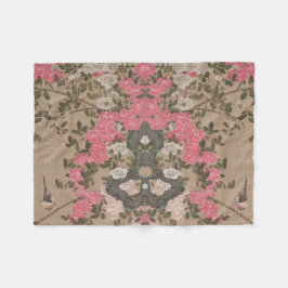 Cobertor De Velo Jakuchu Rose Harmony Fleece Blanket