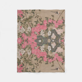 Cobertor De Velo Jakuchu Rose Harmony Fleece Blanket