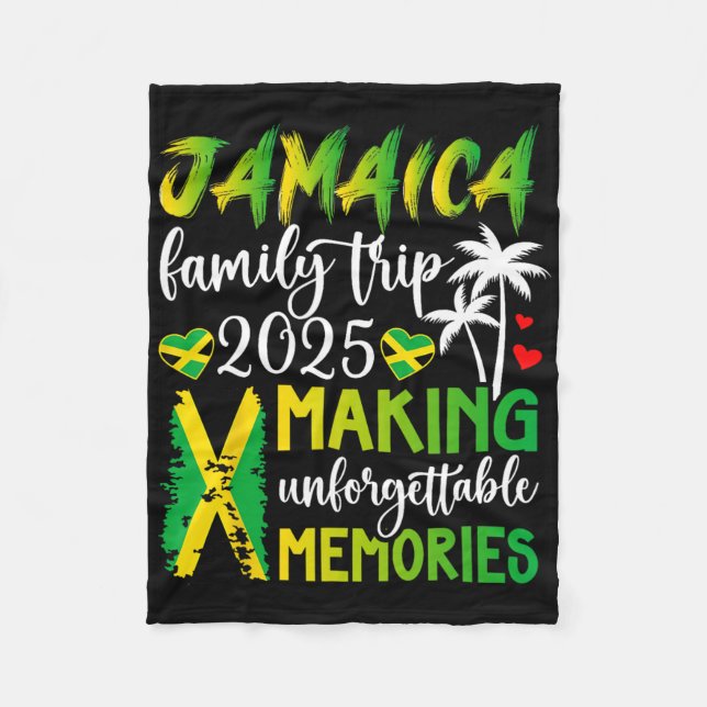 Cobertor De Velo Jamaica Family Trip 2025 Memories Jamaica V (Frente)