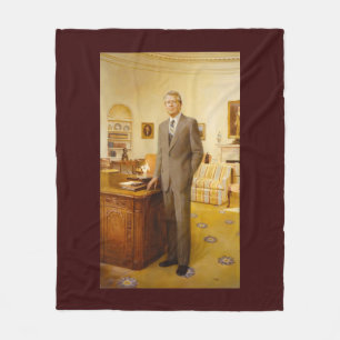 Cobertor De Velo James Carter White House Retrato Presidencial