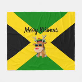 Cobertor De Velo Jamican Reindeer Christmas Blanket