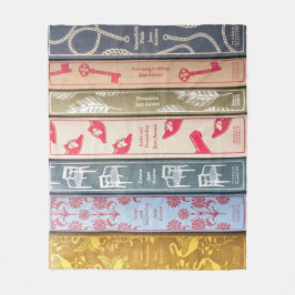 Cobertor De Velo Jane Austen's Books Fleece Blanket