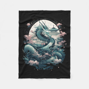 Cobertor De Velo Japonês - Aestic Dragon Japonês Art Japan Tatto