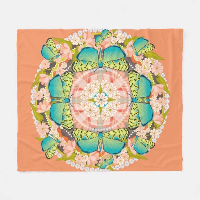 Cobertor De Velo Jardim da Borboleta (Frente (Horizontal))