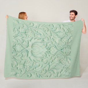 Cobertor De Velo Jardim de Jade — Persa em Celadon Pálido