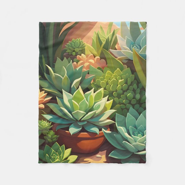 Cobertor De Velo Jardim de Sucultura do Deserto Tropical (Frente)