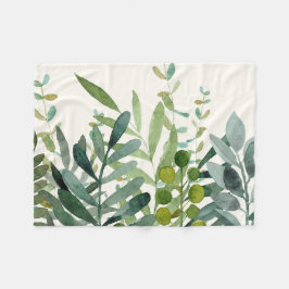 Cobertor De Velo Jardim - Folhas Botânicas Russas Por Aquarela