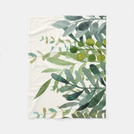 Cobertor De Velo Jardim - Folhas Botânicas Russas Por Aquarela