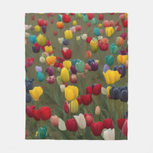 Cobertor De Velo Jardim francês de Monet no Giverny Tulips Impressã