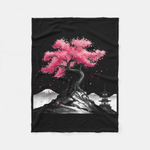 Cobertor De Velo Jardim Sakura Japão Monte Fuji Cherry Blo