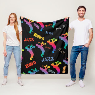 Cobertor De Velo Jazz Musicians Retro Blues POP ART
