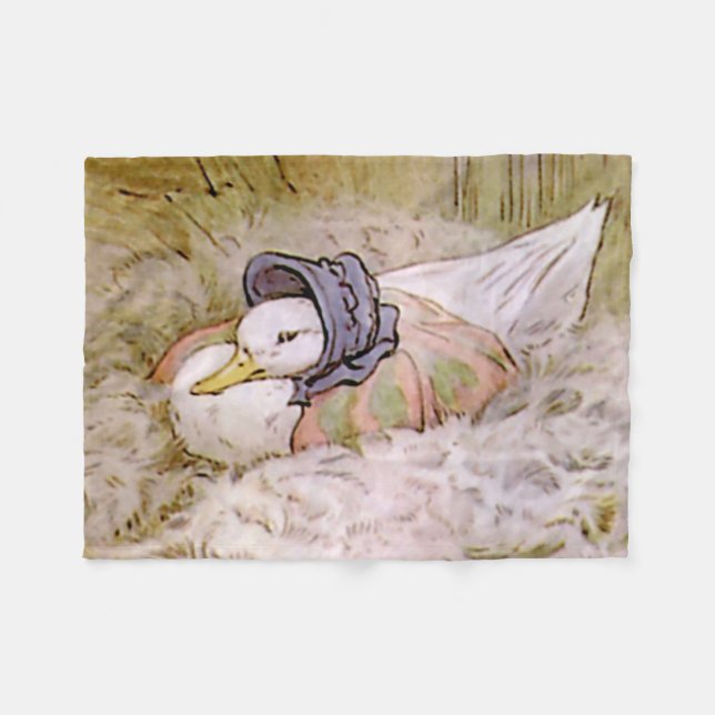 Cobertor De Velo Jemima Puddle-Duck Ocupando Seus Ovos por Beatrix  (Frente (Horizontal))